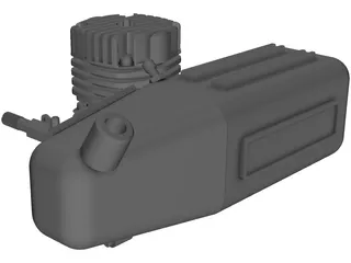 RC OS .50 Engine with Standard Muffler 3D Model preview