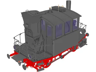 Steam Locomotive 3D Model preview