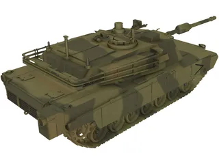 M1 Abrams Main Battle Tank 3D Model preview