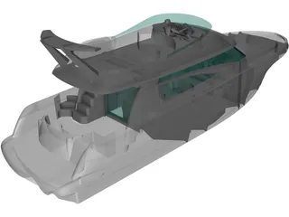 Janneau Motorboat P46 3D Model preview