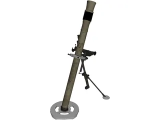 M252 Mortar Cannon 3D Model preview