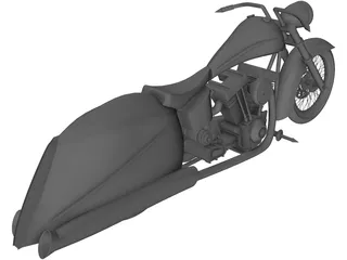 Custom Chopper 3D Model preview