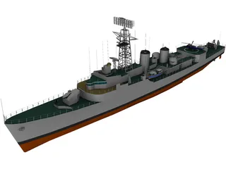 Ashanti Frigate 1962 3D Model preview