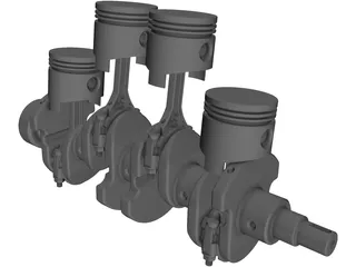 Crank Assembly 3D Model preview