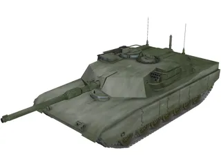 M1A1 US Army Tank 3D Model preview