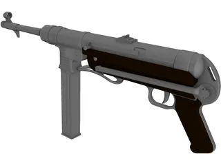 MP-40 Sub Machine Gun 3D Model preview