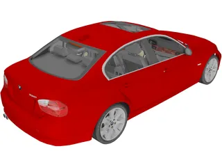 BMW 330i 3D Model preview