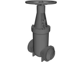 Gate Valve 3D Model preview
