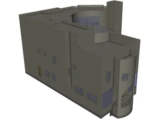 Villa 3 Floors 3D Model preview