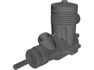 RC Engine Model 2cc 3D Model preview