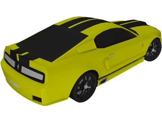 Ford Mustang GT500 Eleanor (2008) 3D Model preview