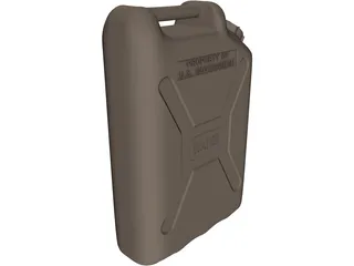 Military Watercan 3D Model preview