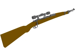Karabiner 98k Scope 3D Model preview