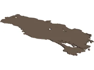 Map of Turkey 3D Model preview