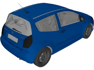 Citroen C2 3D Model preview