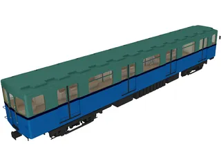 Underground Train Model EZ 3D Model preview