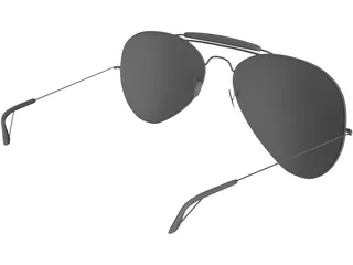 Rayban Sunglasses 3D Model preview