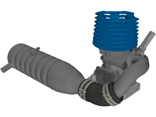 RC Model Engine 3D Model preview