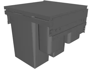 Sliding Garbage Cans 3D Model preview