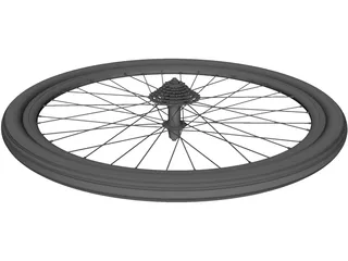 Wheel Rear Bicycle 28 3D Model preview
