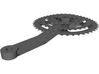 Crown Pedal Bicycle 3D Model preview