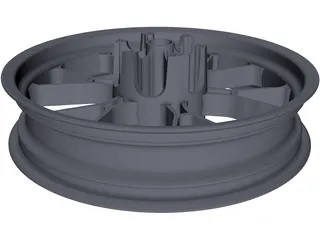 Wheel Motorbike 3D Model preview
