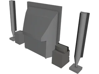 Toshiba Television 3D Model preview