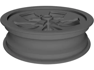 Motorbike 17inch Rim 3D Model preview