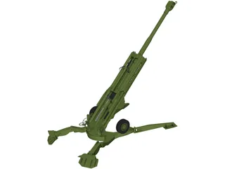 M777 Lightweight 155 Howitzer 3D Model preview