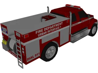 Ford F-650 Firetruck 3D Model preview
