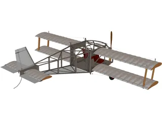 Biplane (1930) 3D Model preview