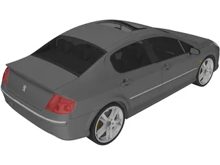 Peugeot 407 (2009) 3D Model preview