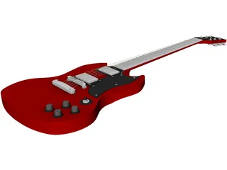 Guitar SG Gibson 3D Model preview