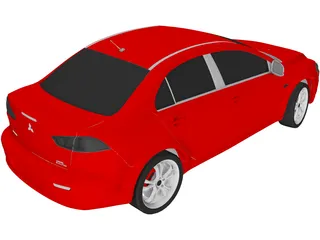 Mitsubishi Lancer (2008) 3D Model preview