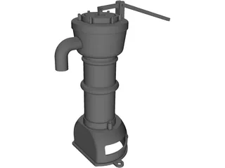 Water Hand Pump 3D Model preview