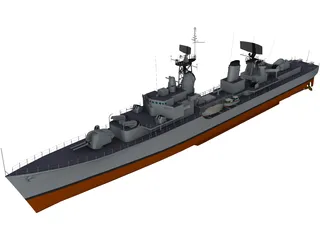 Destroyer Friesland (1958) 3D Model preview