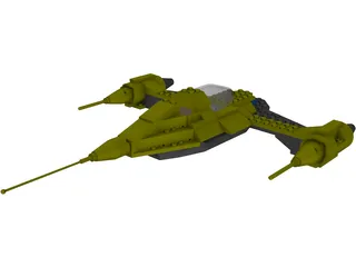 LEGO Naboo Starfighter N1 3D Model preview