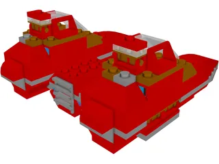 LEGO Twin Pod Cloud Car 3D Model preview