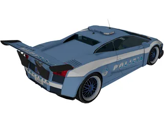 Lamborghini Gallardo Italian Police 3D Model preview
