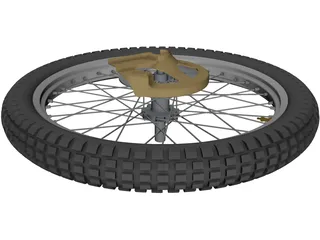 Wheel Bike Front 3D Model preview