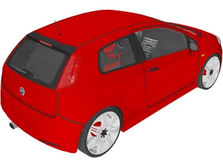Fiat Punto 3D Model preview