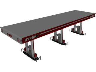 Gas Staion 3D Model preview