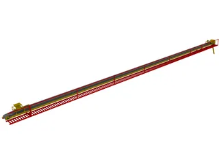 Grain Conveyor Belt 3D Model preview