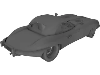 Jaguar E-Type (1960) 3D Model preview