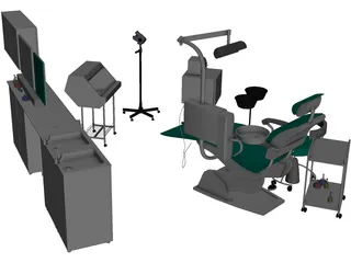 Dental Cabinet 3D Model preview