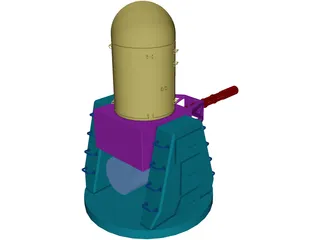 Phalanx Closed In Weapon System 3D Model preview