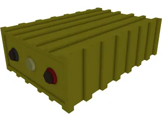 ThunderSky 100Ah Battery LiFeYPO4 3D Model preview