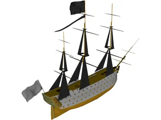Galleon 3D Model preview