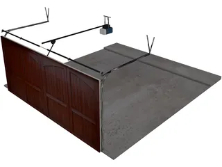 Garage Door 3D Model preview