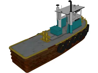 Tender Boat 3D Model preview